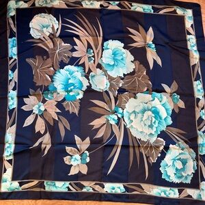 Blue floral scarf